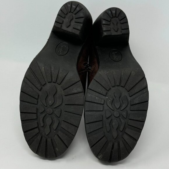 BOC Womens Brown Vegan Leather Tassel Accent Side Zip Heeled Booties Size 8.5 - Picture 12 of 15